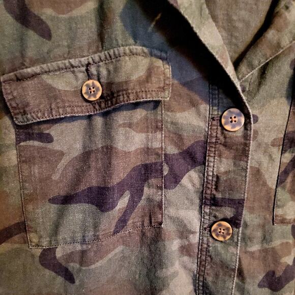 TIME and TRU Woman's button up camouflage lightweight jacket size XXL - Picture 2 of 7